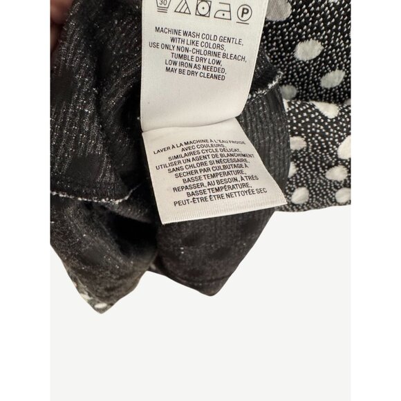 Anthropologie Maeve Black and White Polka Dot Jaquard Tank, Sz Large - Picture 6 of 7